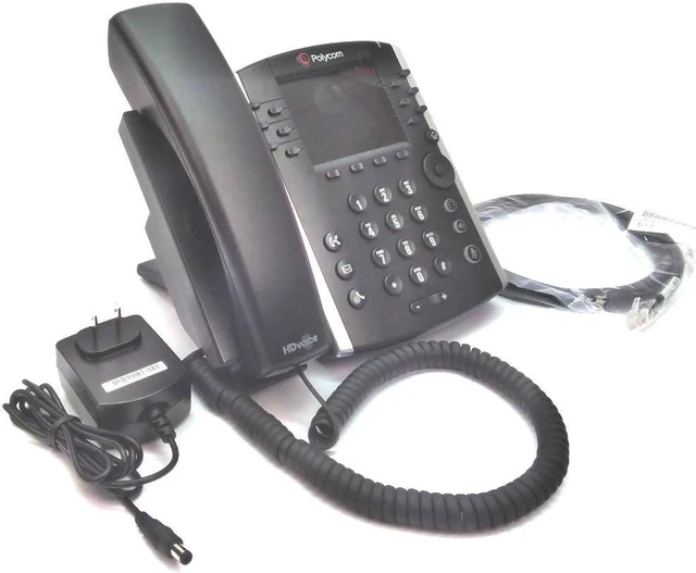 Alt view image 6 of 8 - Polycom - 2200-46162-019 - VVX 410 12-line Desktop Phone (PoE) Gigabit Ethernet Skype for Business Edition