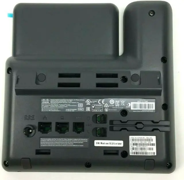 Alt view image 6 of 6 - Cisco 7841 IP Phone, 4 x Total Line - VoIP - 3.5" - 2 x Network (RJ-45) - PoE Ports