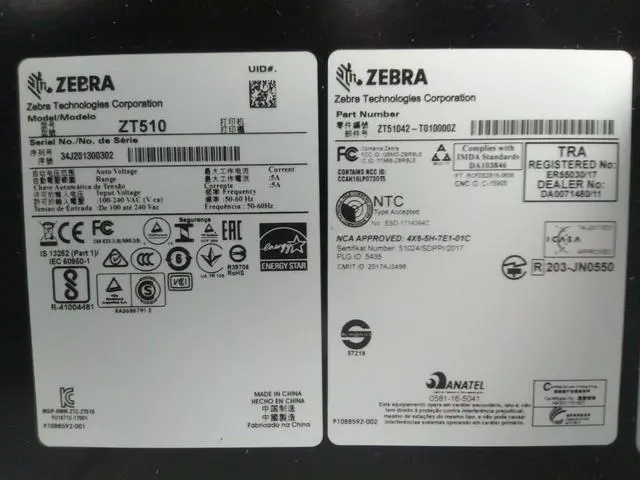 Alt view image 5 of 7 - Zebra ZT51042-T010000Z Thermal Transfer Printer 12 ips 300 dpi Barcode/Label Printers