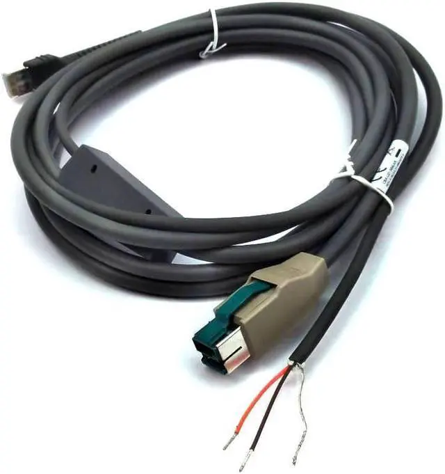 Alt view image 6 of 7 - Zebra (Motorola/Symbol) CBA-U27-S09EAR Straight Shielded USB Cable with Power Plus Connector and EAS - 9 Ft.
