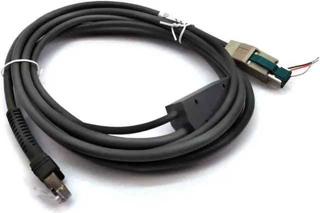 Alt view image 4 of 7 - Zebra (Motorola/Symbol) CBA-U27-S09EAR Straight Shielded USB Cable with Power Plus Connector and EAS - 9 Ft.