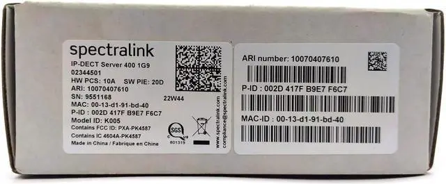 Alt view image 7 of 7 - Spectralink IP-DECT Server 400 1G9 Scalable SIP PoE Flexible VOIP 02344501