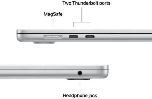 Alt view image 2 of 4 - Apple MacBook Air Laptop Apple M2 8-Core CPU 10-Core GPU 8GB RAM 512GB SSD 15" Silver MQKT3LL/A (2023) - Very Good Condition