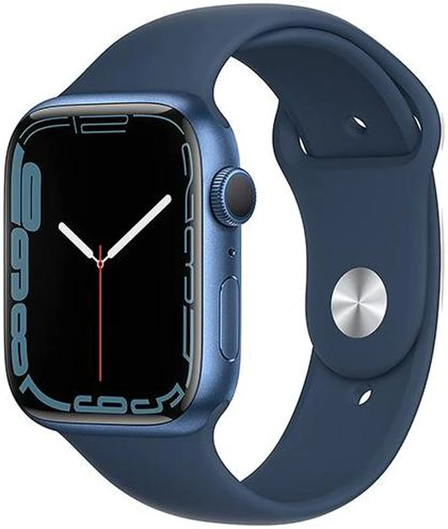 Main image of Apple Watch Series 7 45mm GPS - Blue Aluminum Case - Blue Sport Band (2021) - Good Condition