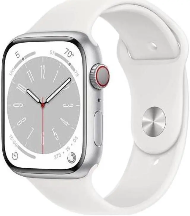 Main image of Apple Watch Series 8 45mm GPS - Silver Aluminum Case - White Sport Band (2022) - Good Condition