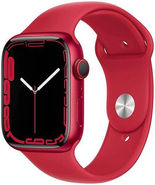Main image of Apple Watch Series 7 41mm GPS + Cellular Unlocked - Red Aluminum Case - Red Sport Band (2021) - Very Good Condition