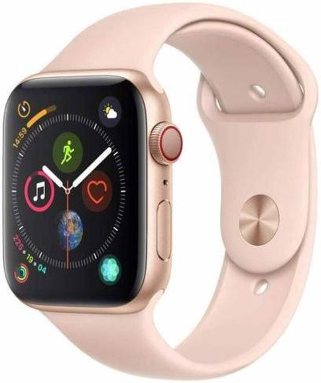 Refurbished: Apple Watch Series 5 44mm GPS + Cellular Unlocked - Gold  Aluminum Case - Pink Sport Band (2019) - Good Condition - Newegg.com