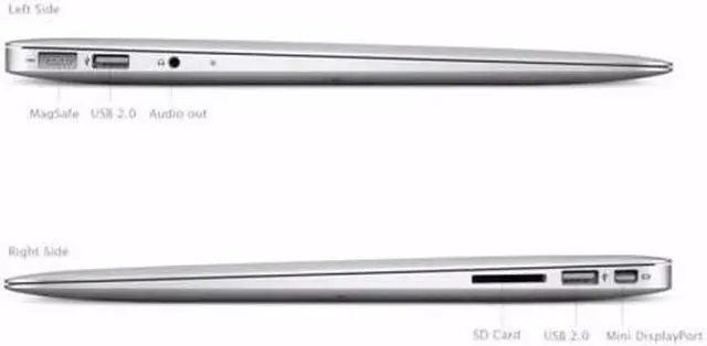 Alt view image 2 of 3 - Apple MacBook Air Laptop Core i5 1.8GHz 4GB RAM 128GB SSD 13" Silver MD231LL/A (2012) - Very Good Condition