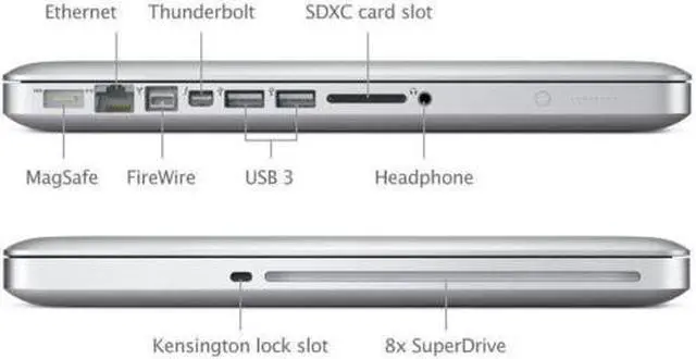 Alt view image 4 of 5 - Apple MacBook Pro Laptop Core i5 2.5GHz 4GB RAM 1TB HDD 13" Silver MD101LL/A (2012) - Good Condition