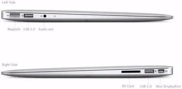 Alt view image 3 of 7 - Apple MacBook Air Laptop Core i5 1.6GHz 8GB RAM 128GB SSD 13" Silver MJVE2LL/A (2015) Very Good Condition