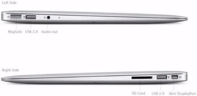 Alt view image 2 of 3 - Apple MacBook Air Laptop Core i5 1.6GHz 4GB RAM 256GB SSD 13" Silver MJVG2LL/A (2015) - Very Good Condition
