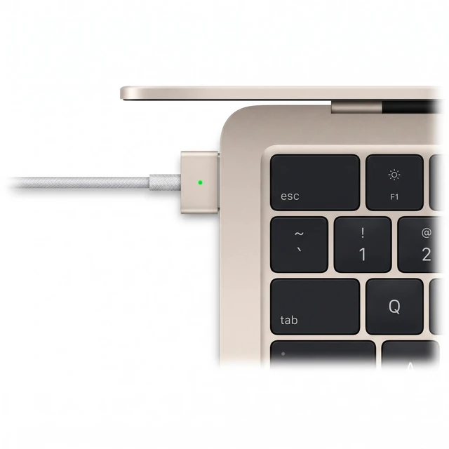 Alt view image 4 of 7 - Apple MacBook Air 13" (2022) Apple M2 8-Core CPU 10-Core GPU 8GB RAM 512GB SSD Starlight MLY23LL/A - Good Condition