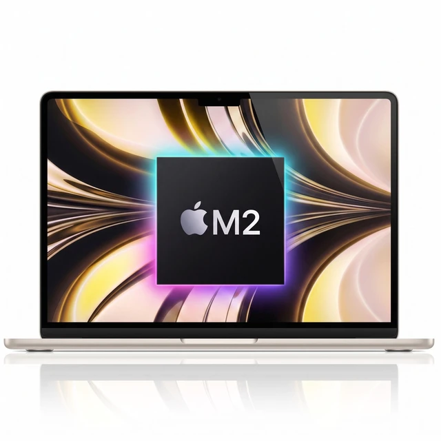 Main image of Apple MacBook Air 13" (2022) Apple M2 8-Core CPU 10-Core GPU 8GB RAM 512GB SSD Starlight MLY23LL/A - Very Good Condition