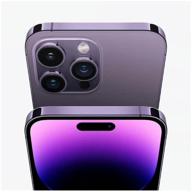 Alt view image 4 of 6 - Apple iPhone 14 Pro (2022) Apple A16 Bionic 6GB RAM 256GB SSD Deep Purple MQ1D3LL/A - Very Good Condition