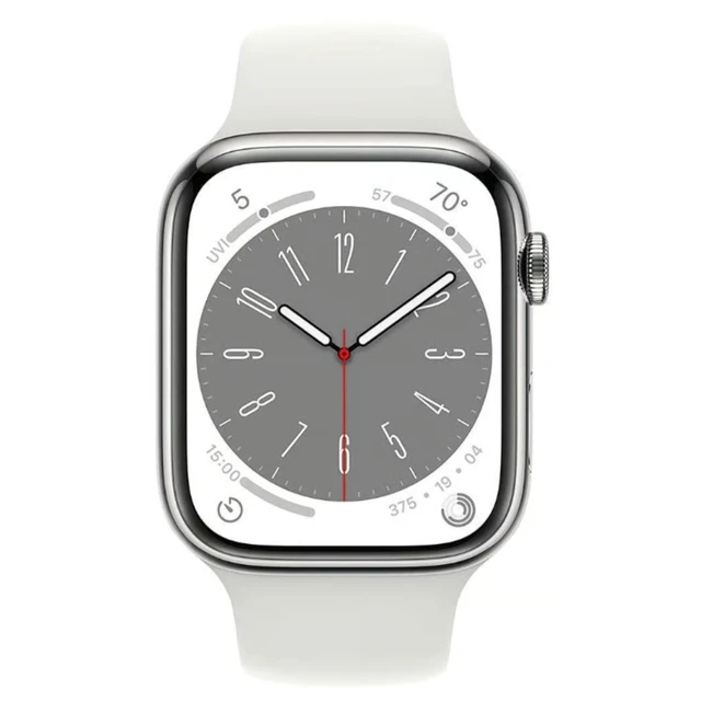 Alt view image 2 of 4 - Apple Watch Series 8 45mm (2022) Apple S8 1GB RAM 32GB SSD Silver Stainless Steel MNVW3LL/A - Very Good Condition