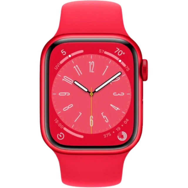 Alt view image 2 of 5 - Apple Watch Series 8 41mm (2022) Apple S8 1GB RAM 32GB SSD (PRODUCT)RED Aluminum MNUG3LL/A - Very Good Condition