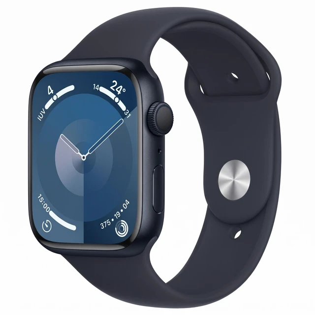 Main image of Apple Watch Series 9 45mm GPS Midnight Aluminum Case with Midnight Sport Band - Very Good Condition