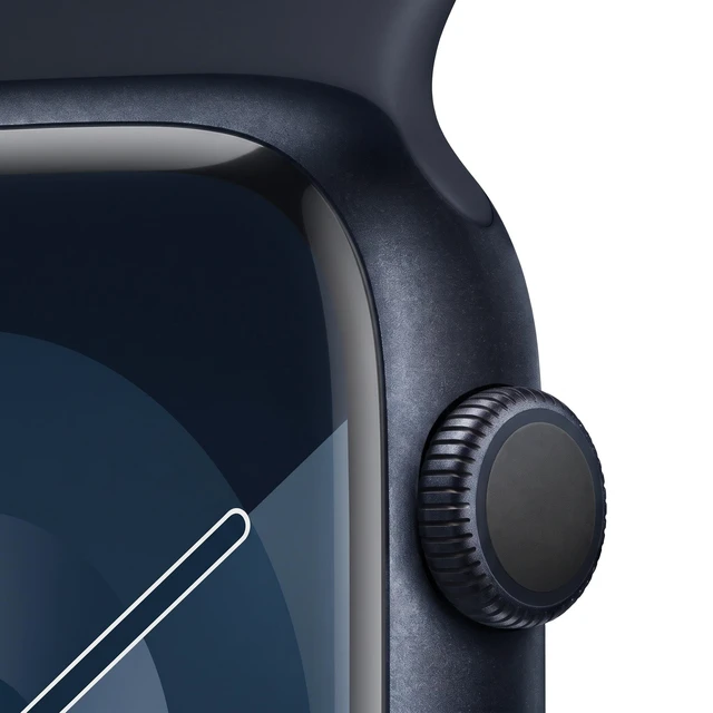 Alt view image 4 of 6 - Apple Watch Series 9 45mm GPS Midnight Aluminum Case with Midnight Sport Band - Very Good Condition