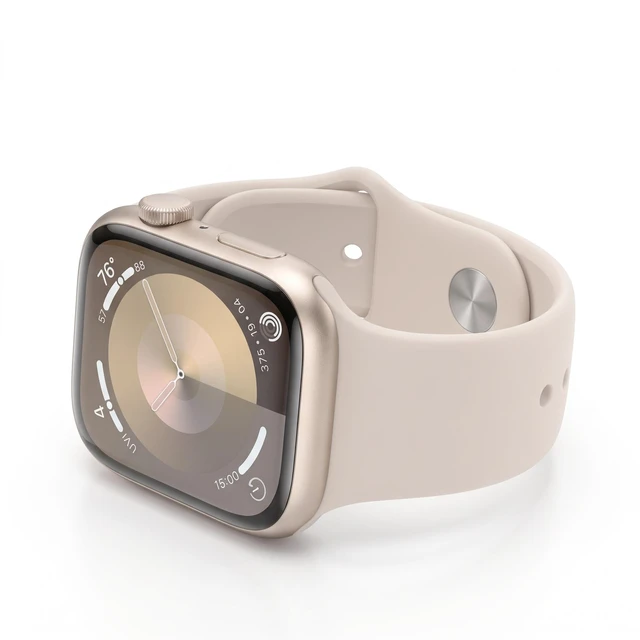 Alt view image 4 of 7 - Apple Watch Series 9 41mm (2023) Apple S9 1GB RAM 64GB SSD Starlight Aluminum MRHQ3LL/A - Very Good Condition