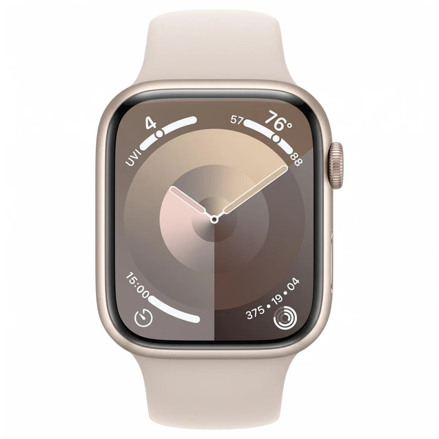Alt view image 2 of 7 - Apple Watch Series 9 41mm (2023) Apple S9 1GB RAM 64GB SSD Starlight Aluminum MRHQ3LL/A - Very Good Condition