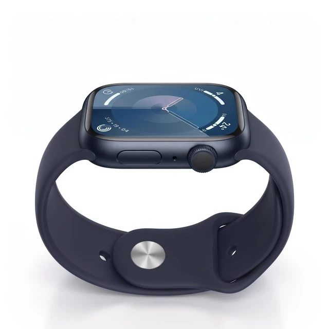 Alt view image 4 of 7 - Apple Watch Series 9 41mm GPS Midnight Aluminum Case with Midnight Sport Band - Good Condition