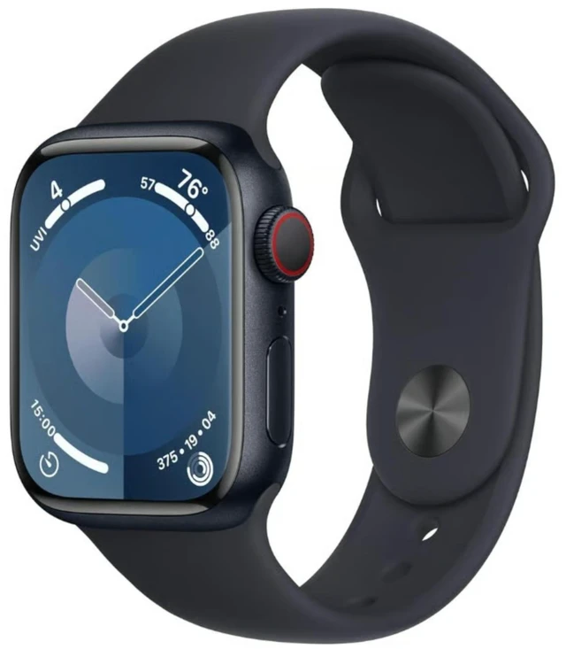 Main image of Apple Watch Series 9 45mm (2023) Apple S9 1GB RAM 64GB SSD Midnight Aluminum MRMD3LL/A - Good Condition