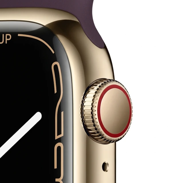 Alt view image 2 of 5 - Apple Watch Series 7 41mm (2021) Apple S7 1GB RAM 32GB SSD Gold Stainless Steel MKHG3LL/A - Very Good Condition