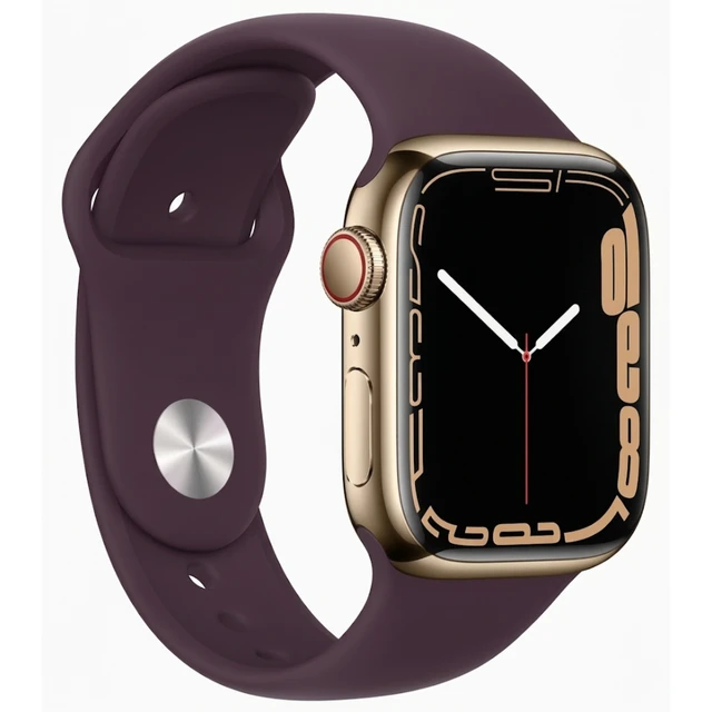 Alt view image 3 of 5 - Apple Watch Series 7 41mm (2021) Apple S7 1GB RAM 32GB SSD Gold Stainless Steel MKHG3LL/A - Very Good Condition