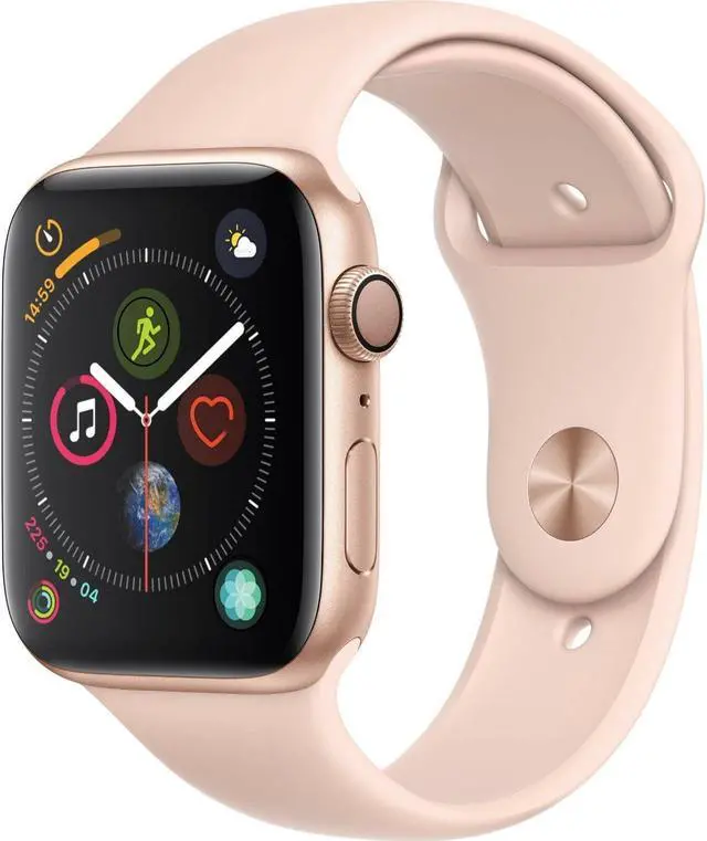 Alt view image 7 of 19 - Apple Watch Series 4 GPS, 40mm Gold Aluminum Case with Pink Sand Sport Band
