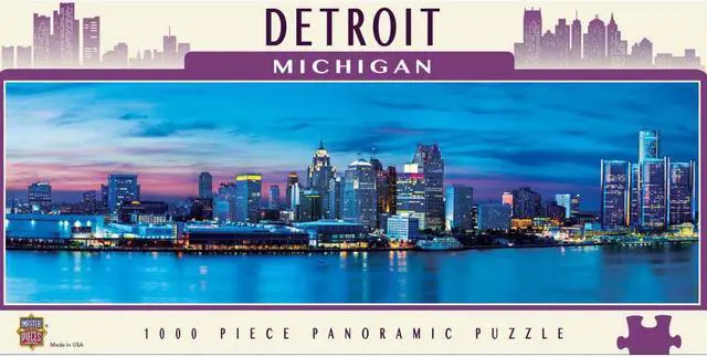 Main image of Detroit 1000 Piece Panoramic Puzzle by Masterpieces Puzzle Co.