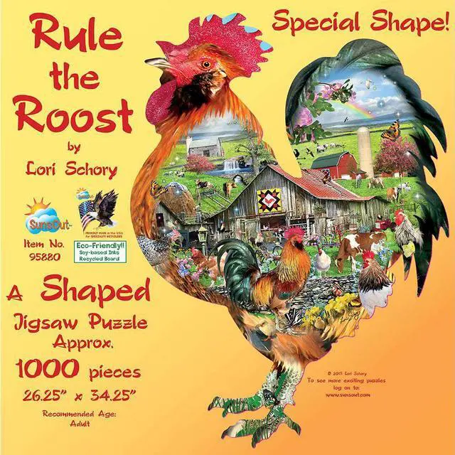 Main image of Rule the Roost 1000 Shaped Piece Puzzle by SunsOut