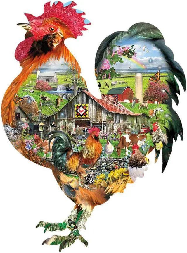 Alt view image 2 of 10 - Rule the Roost 1000 Shaped Piece Puzzle by SunsOut