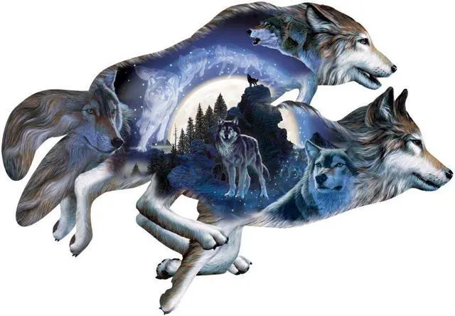 Alt view image 4 of 7 - Moonlight Warrior Shaped Jigsaw Puzzle