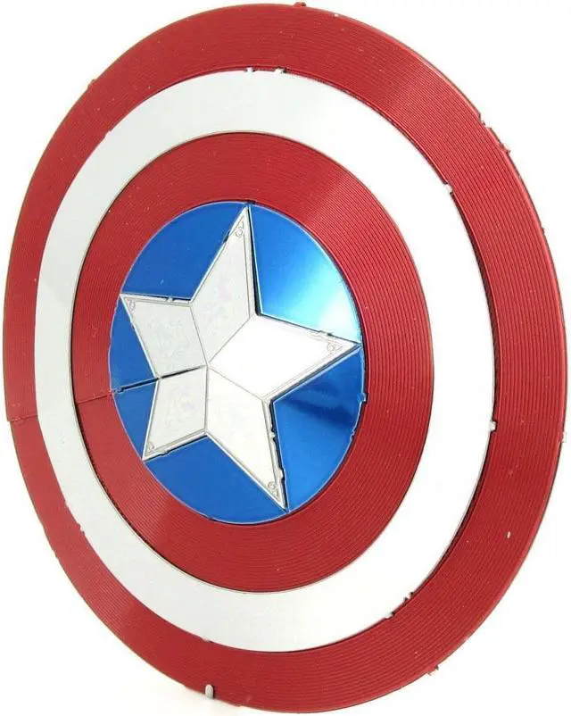 Alt view image 7 of 12 - MetalEarth Marvel Captain Americas Shield 3D Model by Fascinations