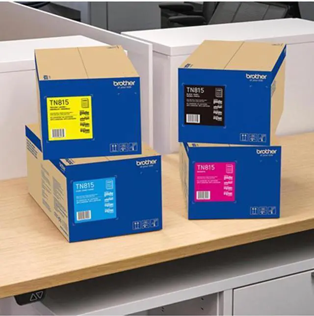 Main image of Brother TN815 Super High-Yield Black Cyan Yellow Magenta Toner Cartridge Set, 4PK, TN815BK, TN815C, TN815Y, TN815M