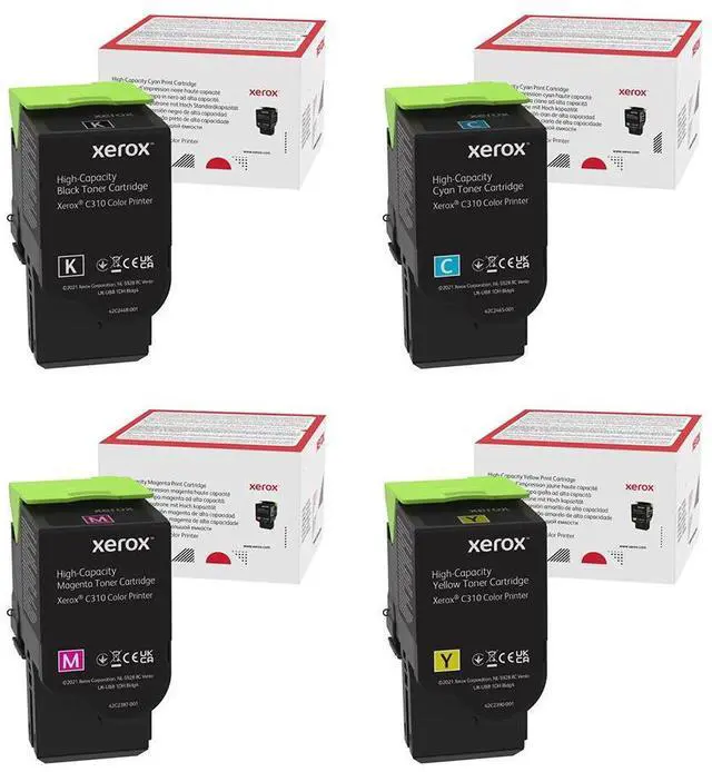 Main image of Xerox C310 & C315 High Yield BK/C/Y/M Toner Cartridge Set,4PK, 006R04364, 006R04365, 006R04366, 006R04367