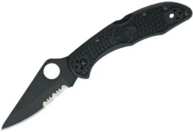 Alt view image 3 of 13 - Spyderco Delica4 Folder Knife 2.9" Partial Titanium Carbonitride Vg10 SS 499Ssg1