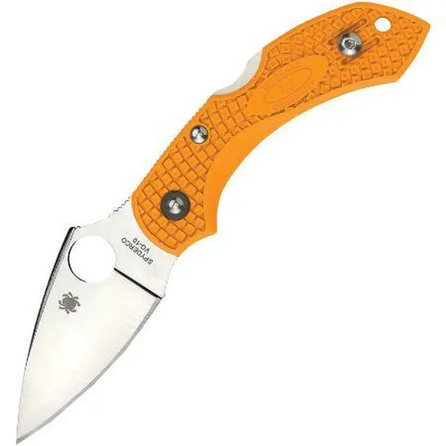 Alt view image 4 of 19 - Spyderco Dragonfly2, Orange Bi-Directional Texture FRN, Plain C28POR2