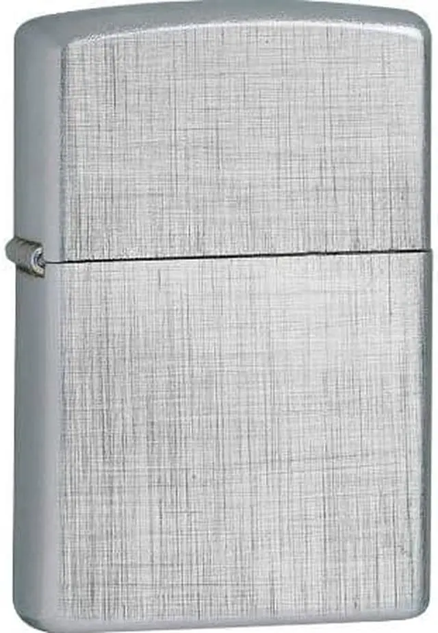 Alt view image 9 of 19 - Zippo ZOZO28181 Lighter Linen Weave Chrome 28181