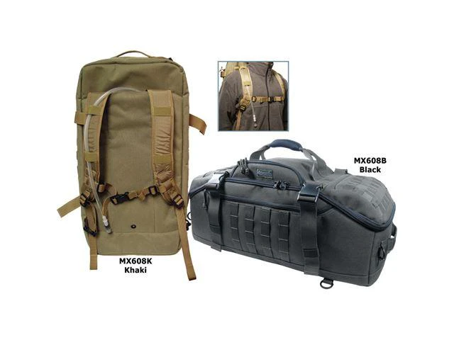 Alt view image 12 of 17 - Maxpedition Doppelduffel Adventure Bag Black