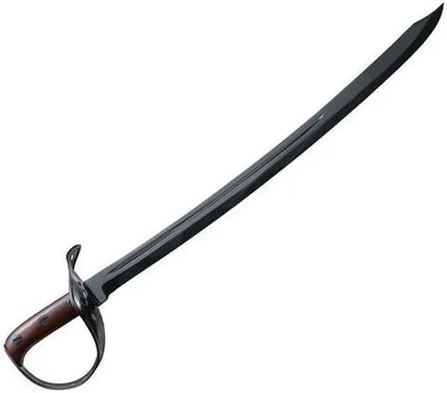 Alt view image 4 of 11 - COLDSTEEL CS88CSH-BRK COLD STEEL 1917 Hybrid Cutlass 25 Blued Carbon Steel Blade Hardwood Handle