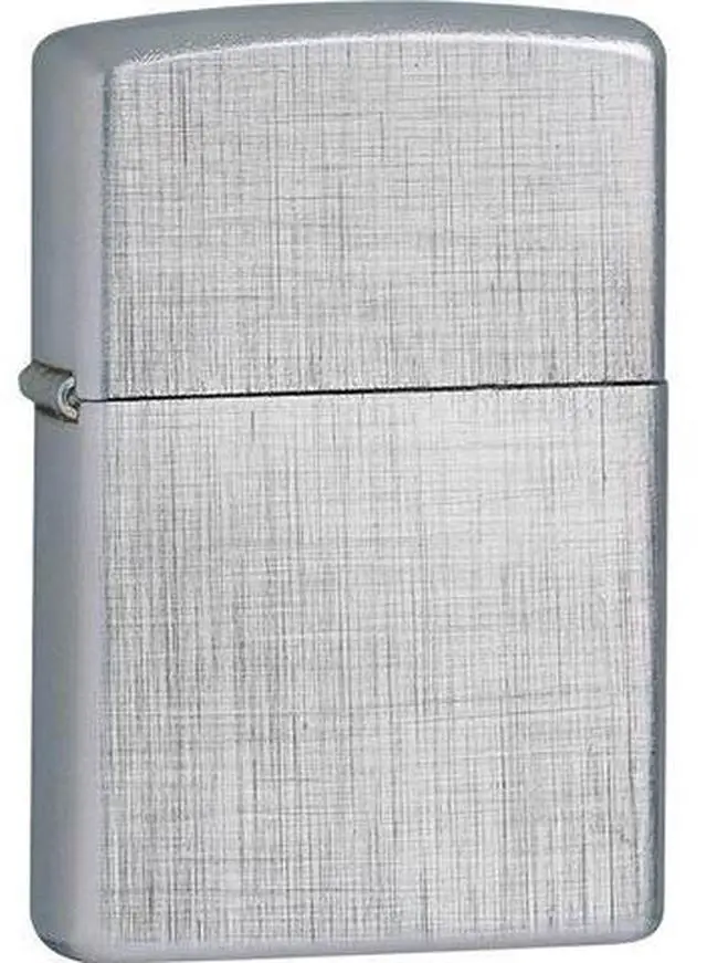 Alt view image 12 of 19 - Zippo ZOZO28181 Lighter Linen Weave Chrome 28181