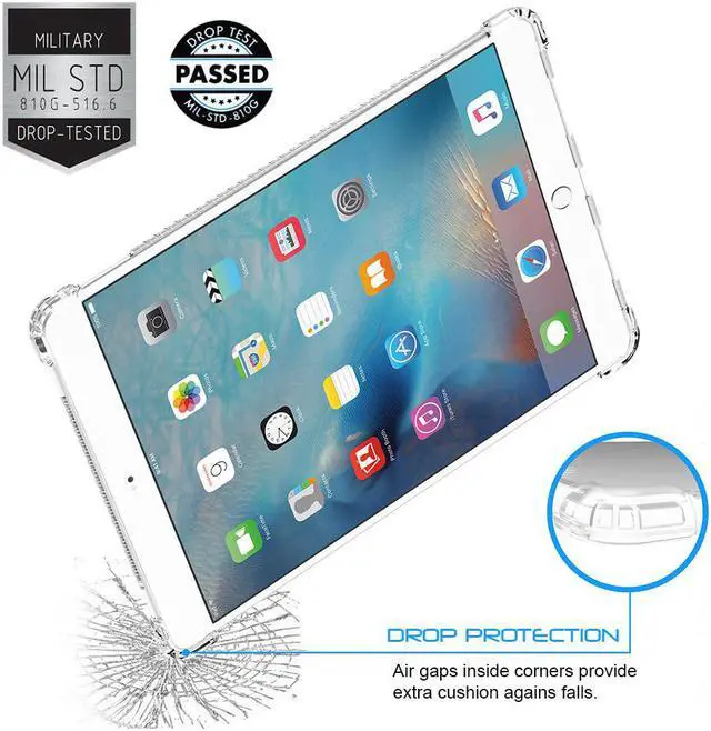 Alt view image 5 of 8 - ipad 9.7 case, luvvitt clear grip smart cover and keyboard compatible case for apple ipad 9.7 inch 5th and 6th generation (2017