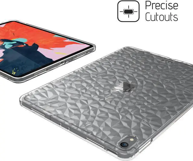 Alt view image 4 of 7 - Luvvitt iPad Pro 11 Case CLEAR DIAMOND TPU Flexible Back Cover for 2018 - Clear