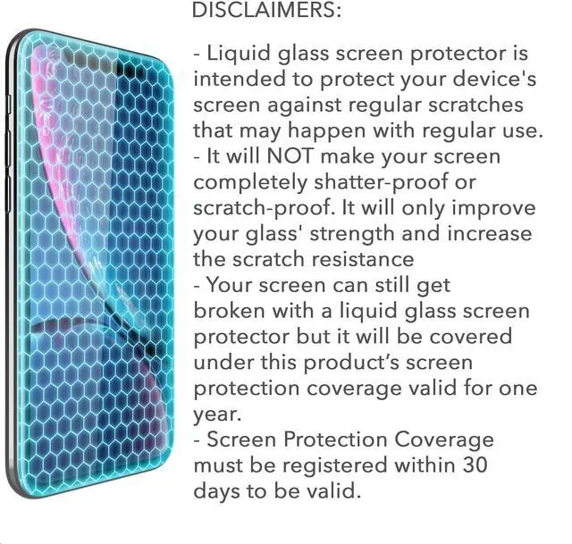 Alt view image 6 of 6 - Liquid Glass Screen Protector with $750 Screen Protection Guarantee - Universal