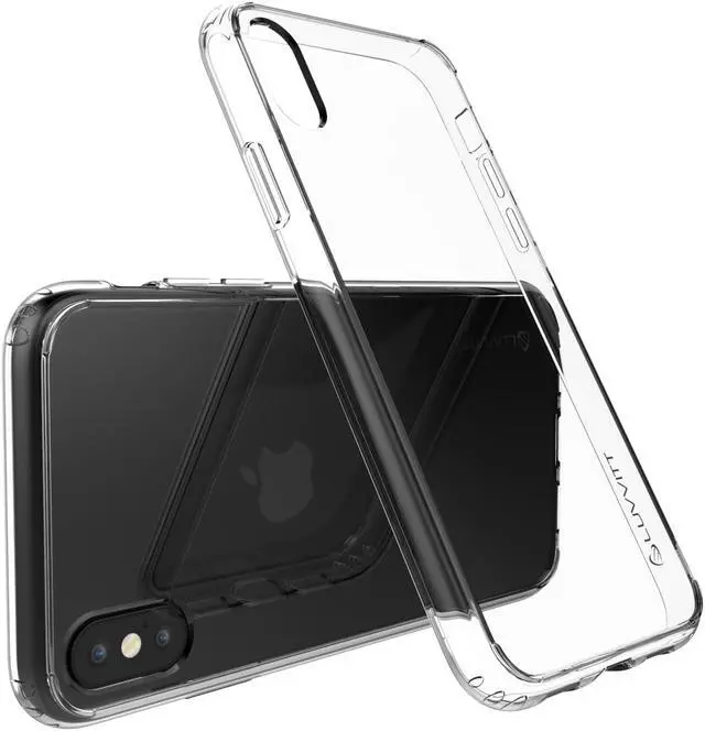 Alt view image 4 of 6 - iPhone XS / X Case Luvvitt Clear View Hybrid Scratch Resistant Back Cover Clear