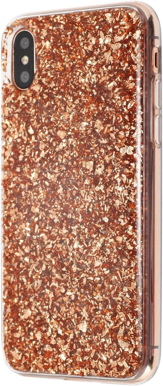 Alt view image 7 of 7 - Luvvitt Brilliance Case for iPhone XS / X with Glitter - Rose Gold