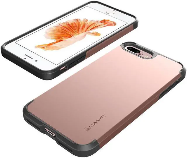 Alt view image 4 of 7 - Luvvitt Ultra Armor Dual Layer Case for iPhone 8 Plus - Rose Gold