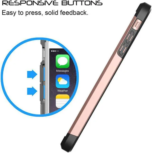 Alt view image 6 of 7 - Luvvitt Ultra Armor Dual Layer Case for iPhone 8 Plus - Rose Gold
