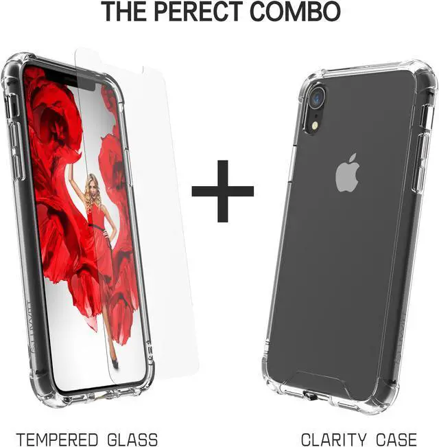 Alt view image 2 of 7 - Luvvitt Clear View Case and Tempered Glass Set for iPhone XS Max 6.5 inch 2018